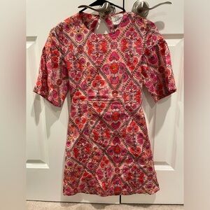 Printed Boho Open Back Dress